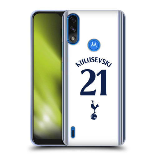 Tottenham Hotspur F.C. 2024/25 Players Home Kit Dejan Kulusevski Soft Gel Case for Motorola Moto E7 Power / Moto E7i Power