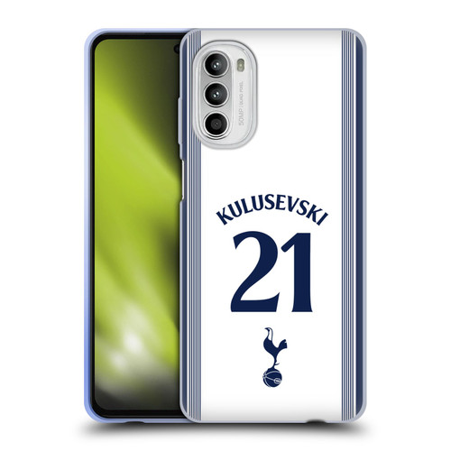 Tottenham Hotspur F.C. 2024/25 Players Home Kit Dejan Kulusevski Soft Gel Case for Motorola Moto G52