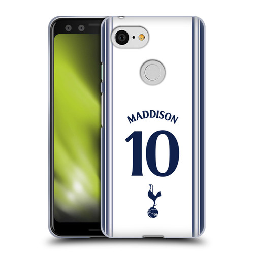 Tottenham Hotspur F.C. 2024/25 Players Home Kit James Maddison Soft Gel Case for Google Pixel 3 Tottenham Hotspur F.C. 2024/25 Players Home Kit James Maddison Soft Gel Case for Google Pixel 3