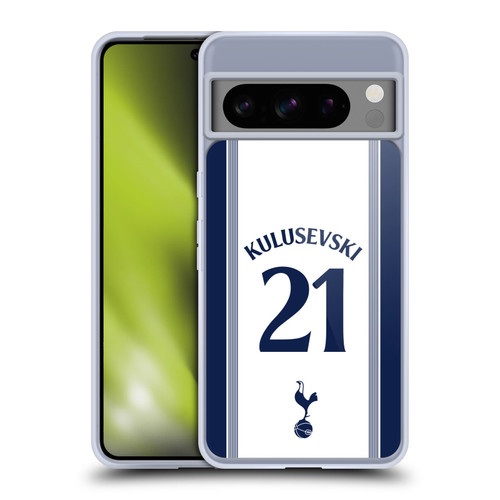 Tottenham Hotspur F.C. 2024/25 Players Home Kit Dejan Kulusevski Soft Gel Case for Google Pixel 8 Pro