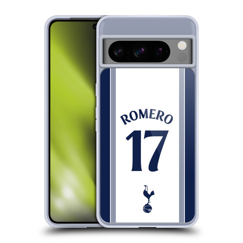 Tottenham Hotspur F.C. 2024/25 Players Home Kit Cristian Romero Soft Gel Case for Google Pixel 8 Pro