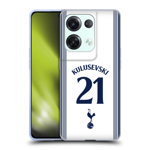 Tottenham Hotspur F.C. 2024/25 Players Home Kit Dejan Kulusevski Soft Gel Case for OPPO Reno8 Pro Tottenham Hotspur F.C. 2024/25 Players Home Kit Dejan Kulusevski Soft Gel Case for OPPO Reno8 Pro