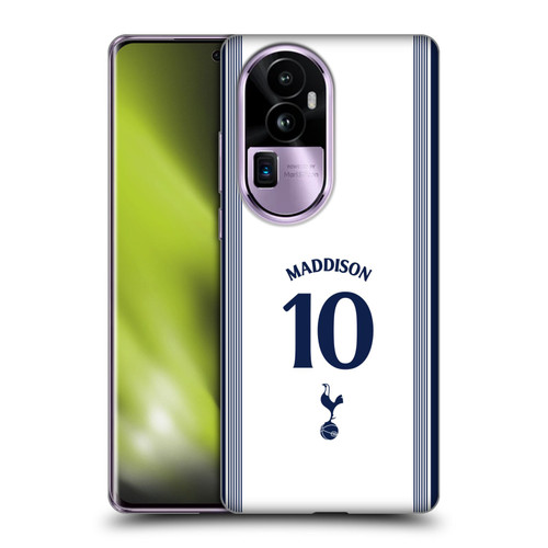 Tottenham Hotspur F.C. 2024/25 Players Home Kit James Maddison Soft Gel Case for OPPO Reno10 Pro+