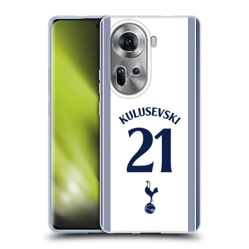 Tottenham Hotspur F.C. 2024/25 Players Home Kit Dejan Kulusevski Soft Gel Case for OPPO Reno11