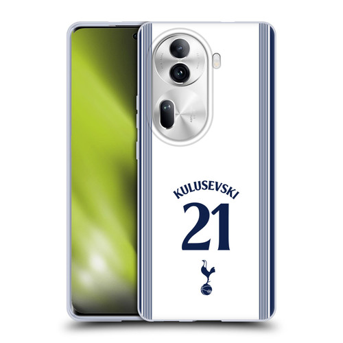Tottenham Hotspur F.C. 2024/25 Players Home Kit Dejan Kulusevski Soft Gel Case for OPPO Reno11 Pro