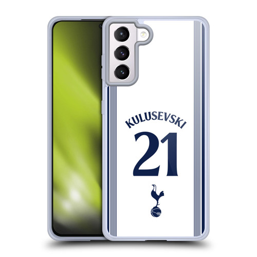 Tottenham Hotspur F.C. 2024/25 Players Home Kit Dejan Kulusevski Soft Gel Case for Samsung Galaxy S21+ 5G