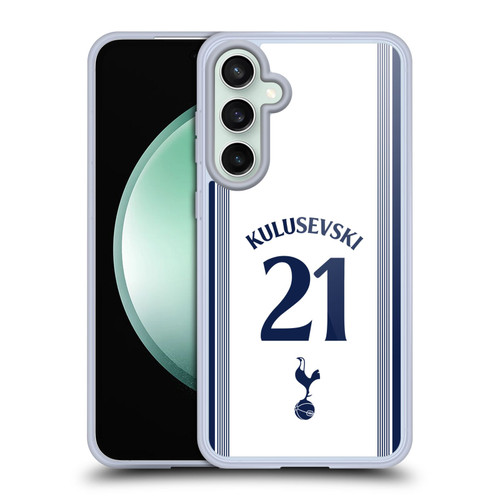Tottenham Hotspur F.C. 2024/25 Players Home Kit Dejan Kulusevski Soft Gel Case for Samsung Galaxy S23 FE 5G