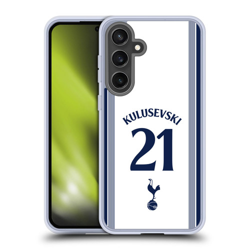 Tottenham Hotspur F.C. 2024/25 Players Home Kit Dejan Kulusevski Soft Gel Case for Samsung Galaxy S24 FE