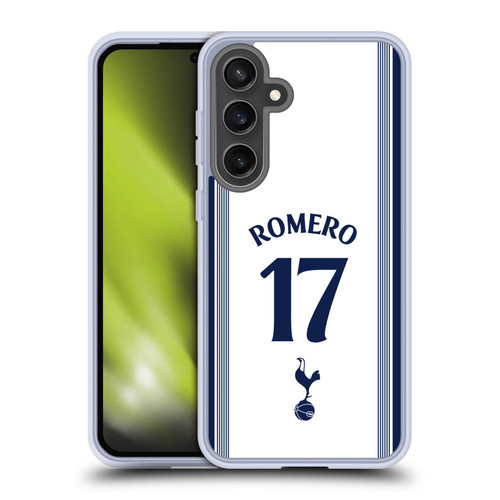 Tottenham Hotspur F.C. 2024/25 Players Home Kit Cristian Romero Soft Gel Case for Samsung Galaxy S24 FE