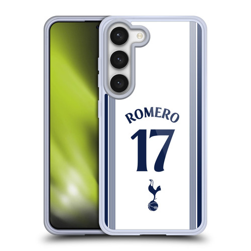 Tottenham Hotspur F.C. 2024/25 Players Home Kit Cristian Romero Soft Gel Case for Samsung Galaxy S23 5G
