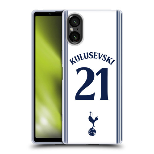 Tottenham Hotspur F.C. 2024/25 Players Home Kit Dejan Kulusevski Soft Gel Case for Sony Xperia 5 V 5G