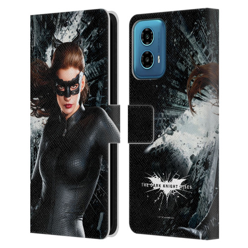 The Dark Knight Rises Character Art Catwoman Leather Book Wallet Case Cover For Motorola Moto G34 5G