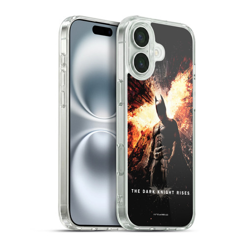 The Dark Knight Rises Key Art Batman Poster Soft Gel Case for Apple iPhone 16 Plus & MagSafe
