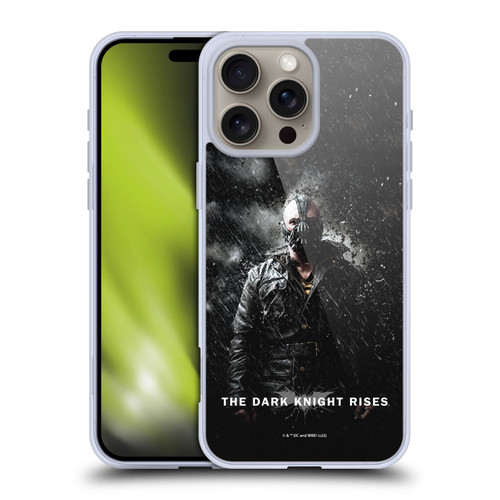 The Dark Knight Rises Key Art Bane Rain Poster Soft Gel Case for Apple iPhone 16 Pro Max