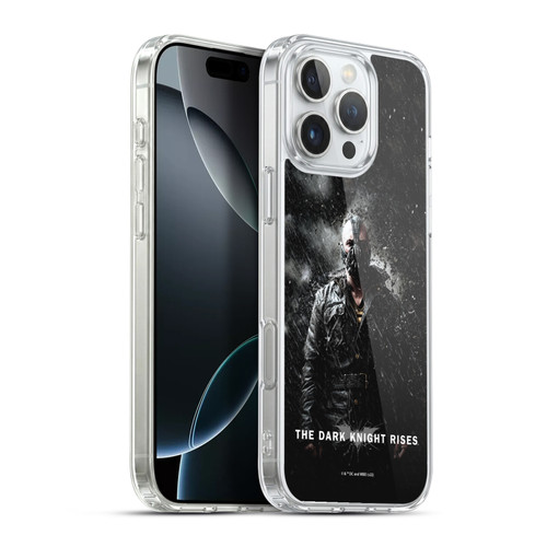 The Dark Knight Rises Key Art Bane Rain Poster Soft Gel Case for Apple iPhone 16 Pro Max & MagSafe