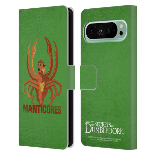 Fantastic Beasts: Secrets of Dumbledore Graphic Badges Manticores Leather Book Wallet Case Cover For Google Pixel 9 Pro XL