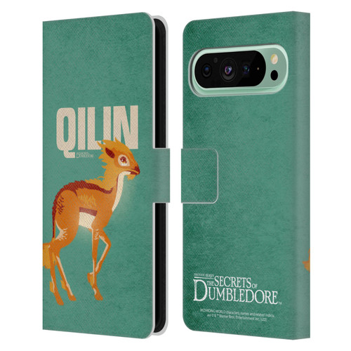 Fantastic Beasts: Secrets of Dumbledore Graphic Badges Qilin Leather Book Wallet Case Cover For Google Pixel 9 Pro XL