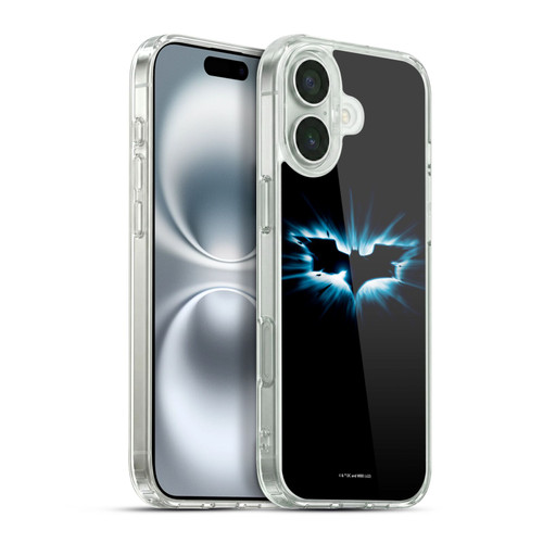 The Dark Knight Graphics Logo Black Soft Gel Case for Apple iPhone 16 Plus