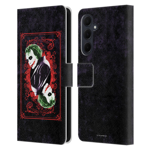The Dark Knight Graphics Joker Card Leather Book Wallet Case Cover For Samsung Galaxy A35 5G