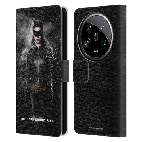 The Dark Knight Rises Key Art Catwoman Rain Poster Leather Book Wallet Case Cover For Xiaomi 14 Ultra