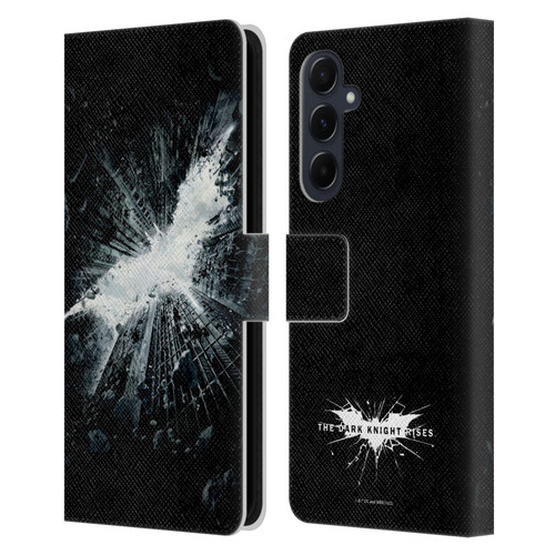 The Dark Knight Rises Logo Poster Leather Book Wallet Case Cover For Samsung Galaxy A55 5G