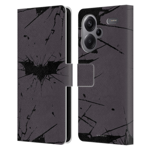 The Dark Knight Rises Logo Black Leather Book Wallet Case Cover For Xiaomi Redmi Note 13 Pro Plus 5G