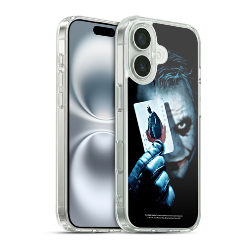 The Dark Knight Key Art Joker Card Soft Gel Case for Apple iPhone 16 & MagSafe