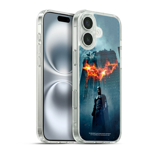The Dark Knight Key Art Batman Poster Soft Gel Case for Apple iPhone 16 Plus & MagSafe
