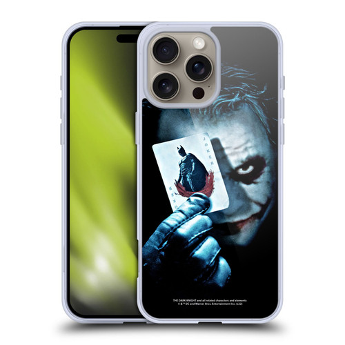 The Dark Knight Key Art Joker Card Soft Gel Case for Apple iPhone 16 Pro Max & MagSafe