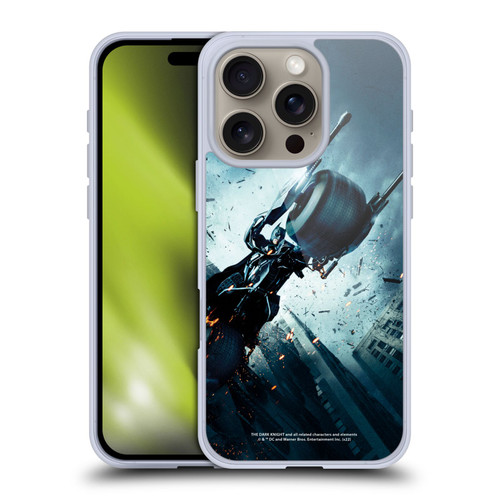 The Dark Knight Key Art Batman Batpod Soft Gel Case for Apple iPhone 16 Pro & MagSafe