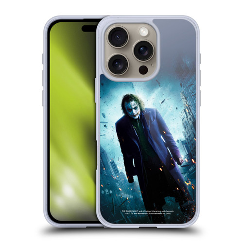 The Dark Knight Key Art Joker Poster Soft Gel Case for Apple iPhone 16 Pro & MagSafe