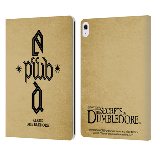 Fantastic Beasts: Secrets of Dumbledore Graphics Dumbledore's Monogram Leather Book Wallet Case Cover For Apple iPad Air 13 2024