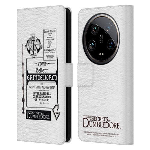 Fantastic Beasts: Secrets of Dumbledore Graphics Gellert Grindelwald Leather Book Wallet Case Cover For Xiaomi 14 Ultra