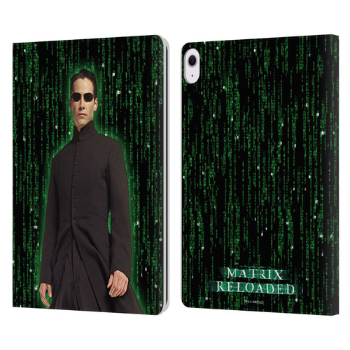 The Matrix Reloaded Key Art Neo 1 Leather Book Wallet Case Cover For Apple iPad Air 13 2024