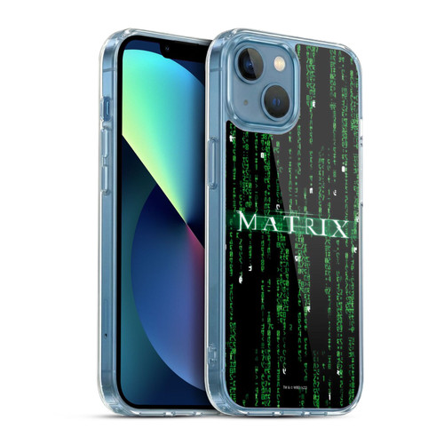 The Matrix Key Art Codes Soft Gel Case for Apple iPhone 13 Mini & MagSafe