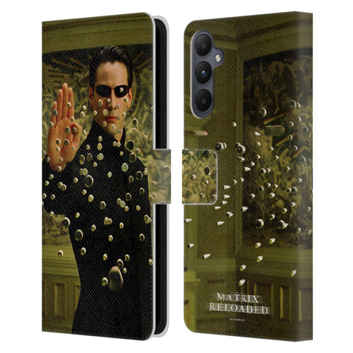 The Matrix Reloaded Key Art Neo 3 Leather Book Wallet Case Cover For Samsung Galaxy A05s