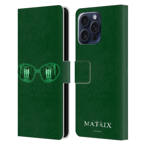 The Matrix Key Art Glass Leather Book Wallet Case Cover For Apple iPhone 16 Pro Max