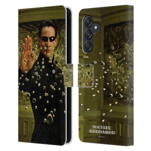 The Matrix Reloaded Key Art Neo 3 Leather Book Wallet Case Cover For Samsung Galaxy M55 5G