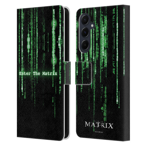 The Matrix Key Art Enter The Matrix Leather Book Wallet Case Cover For Samsung Galaxy A55 5G