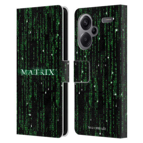 The Matrix Key Art Codes Leather Book Wallet Case Cover For Xiaomi Redmi Note 13 Pro Plus 5G