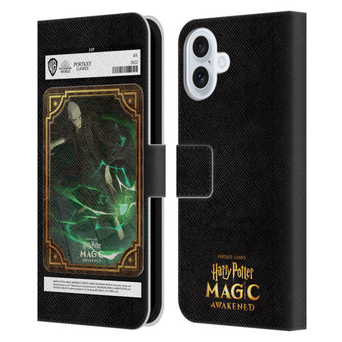 Harry Potter: Magic Awakened Characters Voldemort Card Leather Book Wallet Case Cover For Apple iPhone 16 Plus
