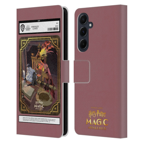 Harry Potter: Magic Awakened Characters Dumbledore Card Leather Book Wallet Case Cover For Samsung Galaxy A55 5G