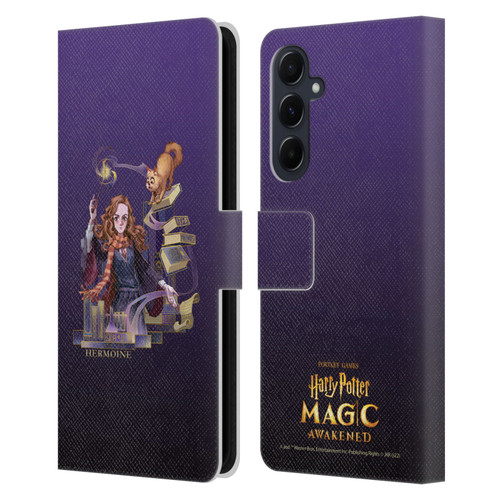 Harry Potter: Magic Awakened Characters Hermione Leather Book Wallet Case Cover For Samsung Galaxy A55 5G