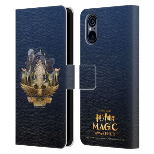Harry Potter: Magic Awakened Characters Dumbledore Leather Book Wallet Case Cover For Sony Xperia 5 V 5G