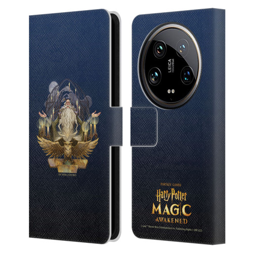 Harry Potter: Magic Awakened Characters Dumbledore Leather Book Wallet Case Cover For Xiaomi 14 Ultra