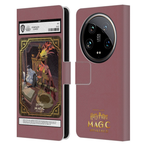 Harry Potter: Magic Awakened Characters Dumbledore Card Leather Book Wallet Case Cover For Xiaomi 14 Ultra