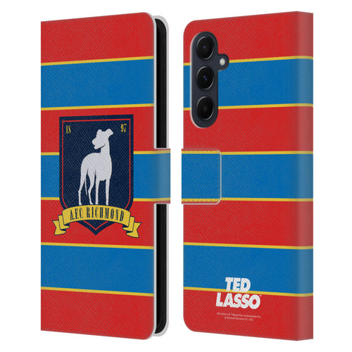 Ted Lasso Season 1 Graphics A.F.C Richmond Stripes Leather Book Wallet Case Cover For Samsung Galaxy A55 5G