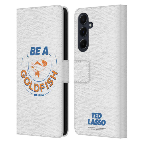 Ted Lasso Season 1 Graphics Be A Goldfish Leather Book Wallet Case Cover For Samsung Galaxy A55 5G