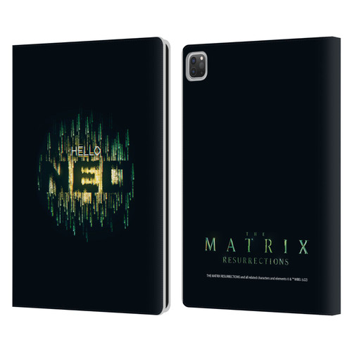 The Matrix Resurrections Key Art Hello Neo Leather Book Wallet Case Cover For Apple iPad Pro 13 M4 2024