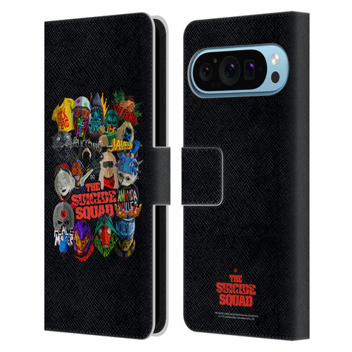 The Suicide Squad 2021 Character Poster Group Head Leather Book Wallet Case Cover For Google Pixel 9 / Pixel 9 Pro